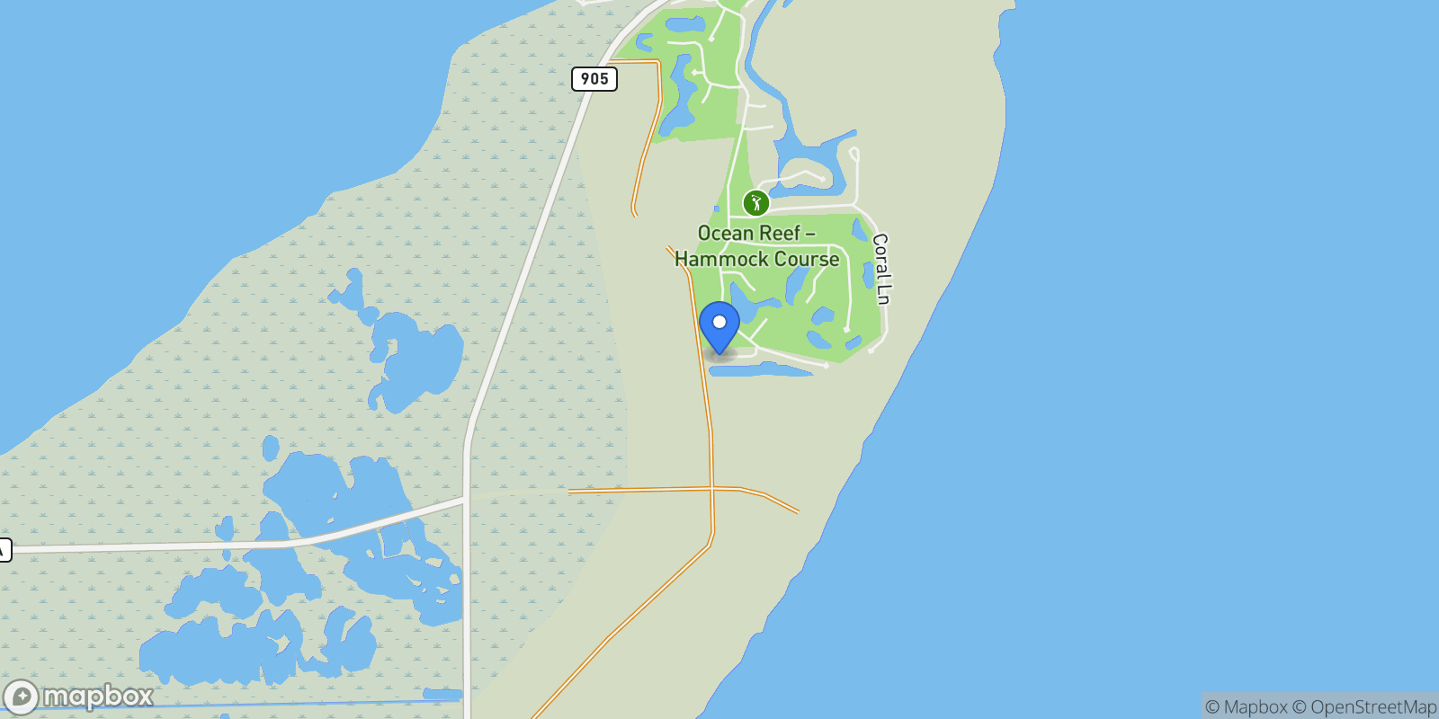 Map showing 15 Thatch Palm Way, Key Largo, FL 33037, Key Largo, Florida, United States.