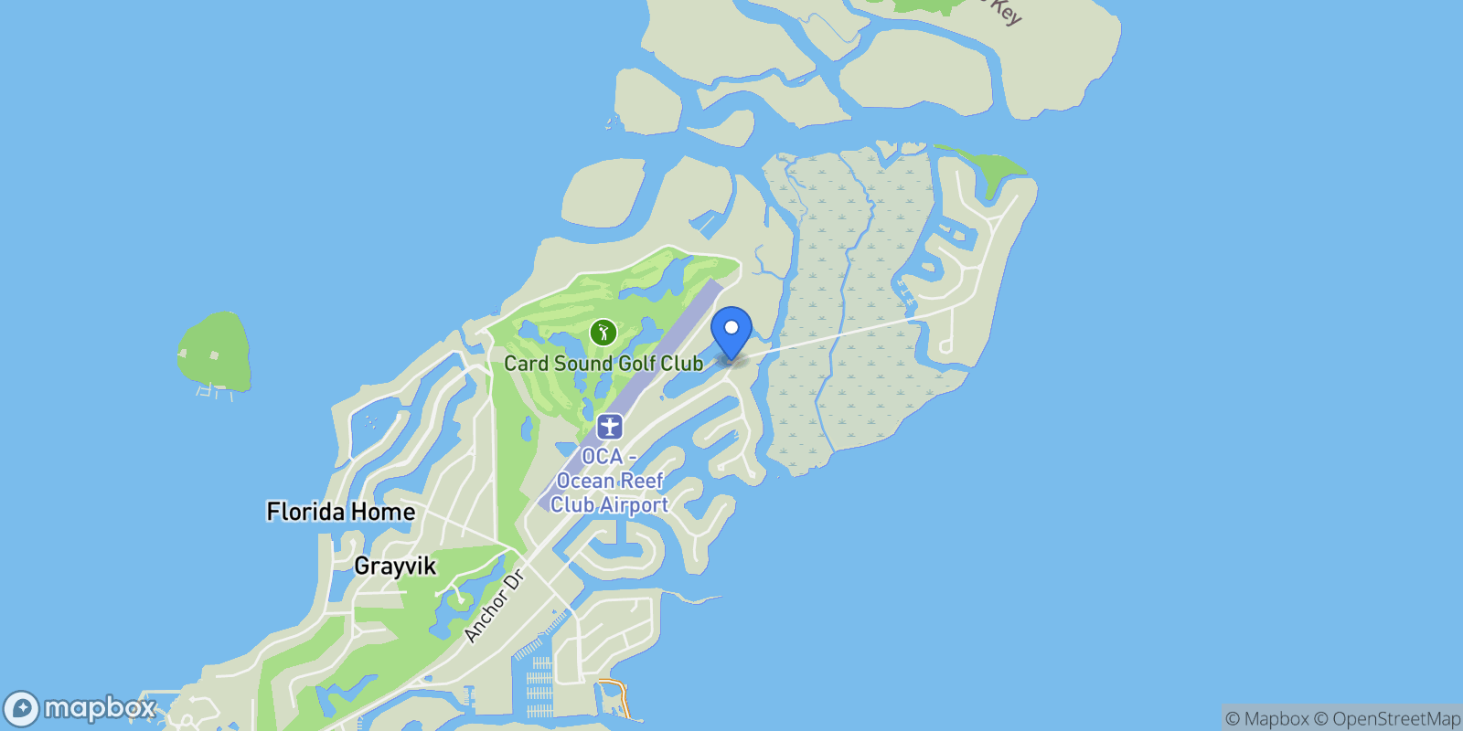 Map showing 8 Anchor Drive #A , Key Largo, FL 33037, Key Largo, Florida, United States.