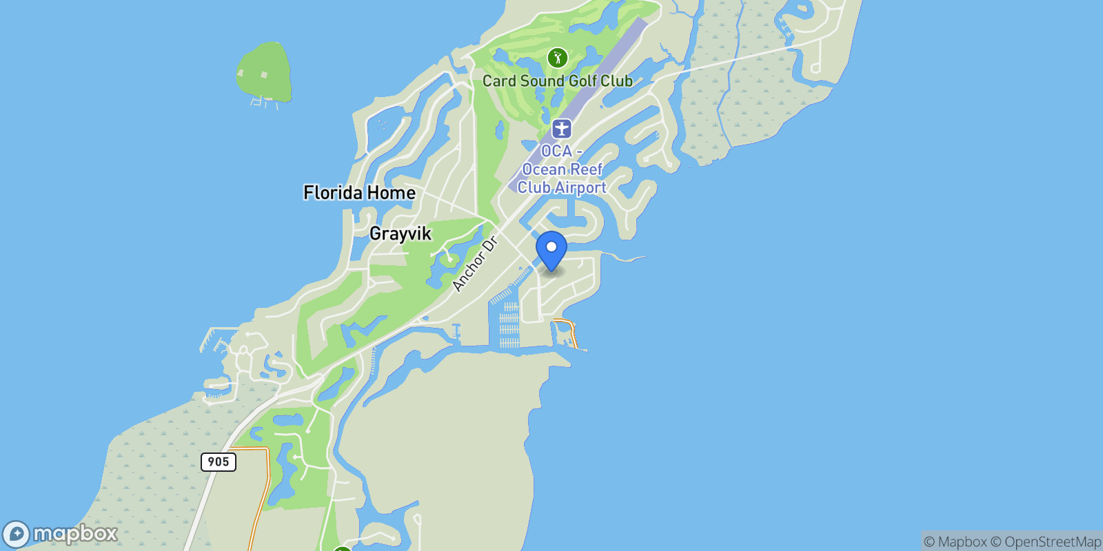 Map showing 5 Diana Road, Key Largo, FL 33037, Key Largo, Florida, United States.