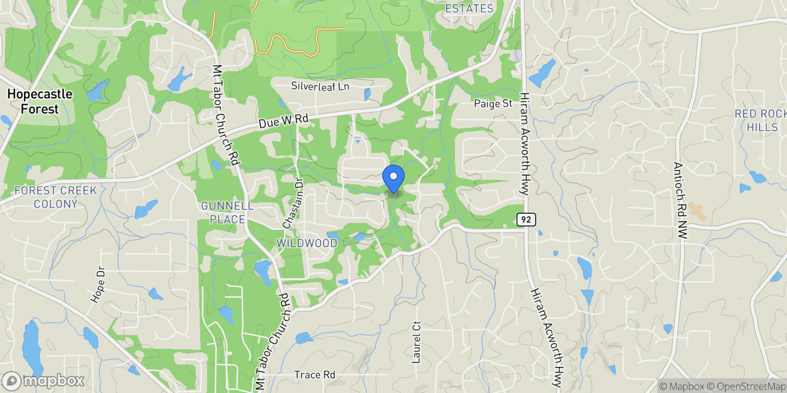 Map showing 68 Summer Glen Court, Dallas, Georgia, United States.