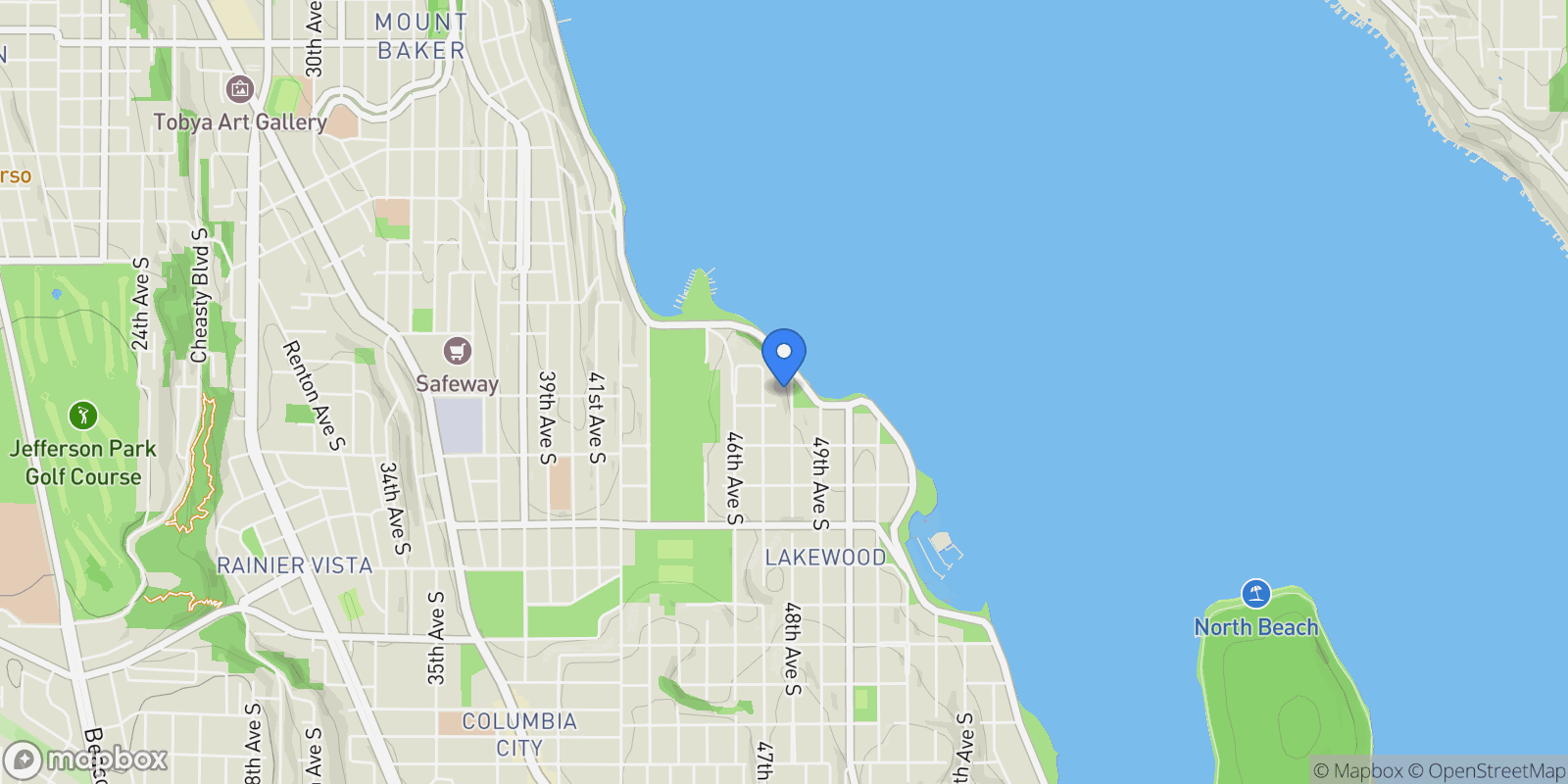 Map showing 3925 48th Ave S , Seattle, WA 98118, Seattle, Washington, United States.