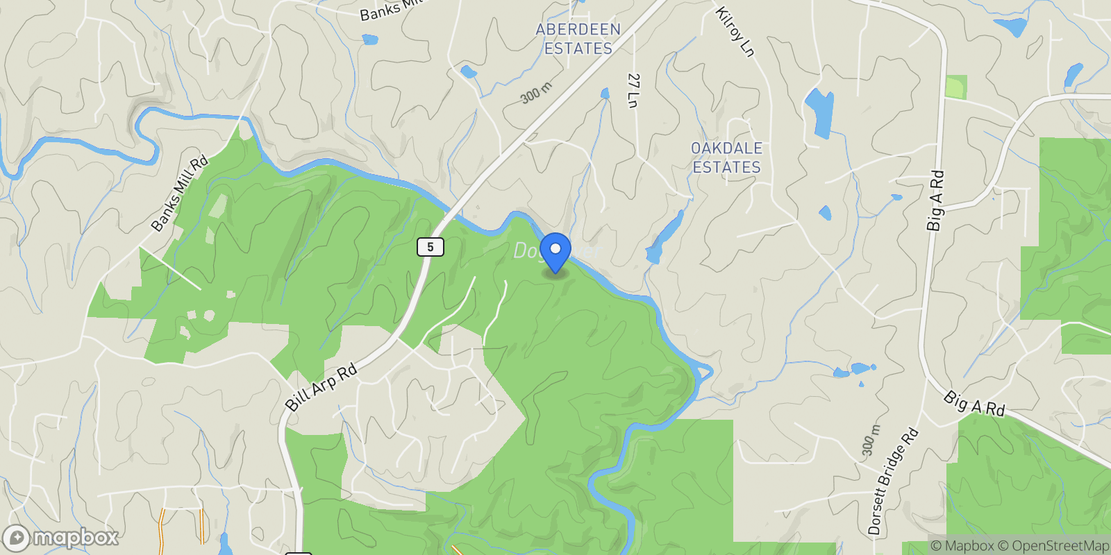 Map showing 5752 W PHILLIPS MILL Road, Douglasville, Georgia, United States.