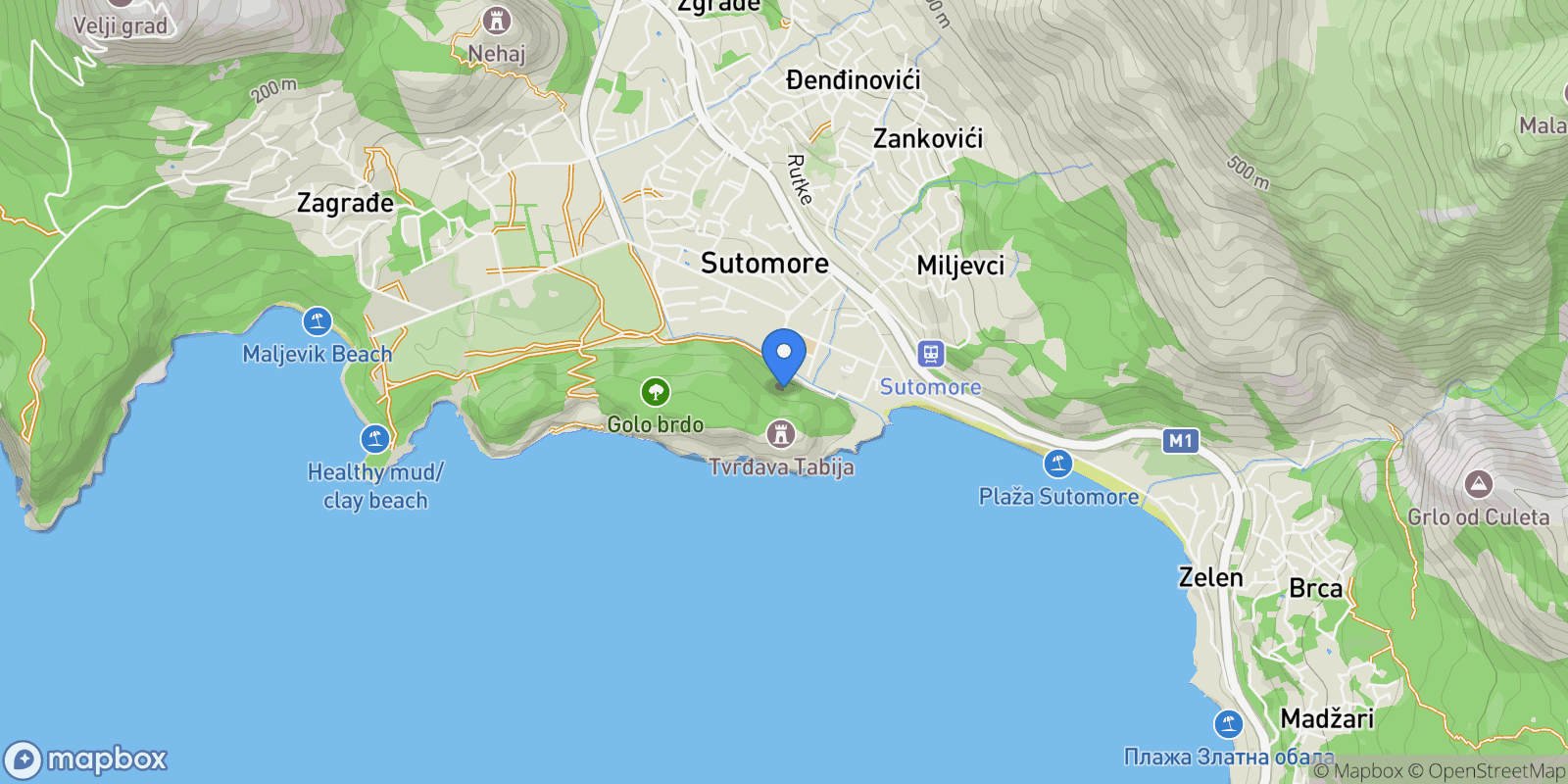 Map showing Bar, Sutomore, Bar Municipality, Montenegro.