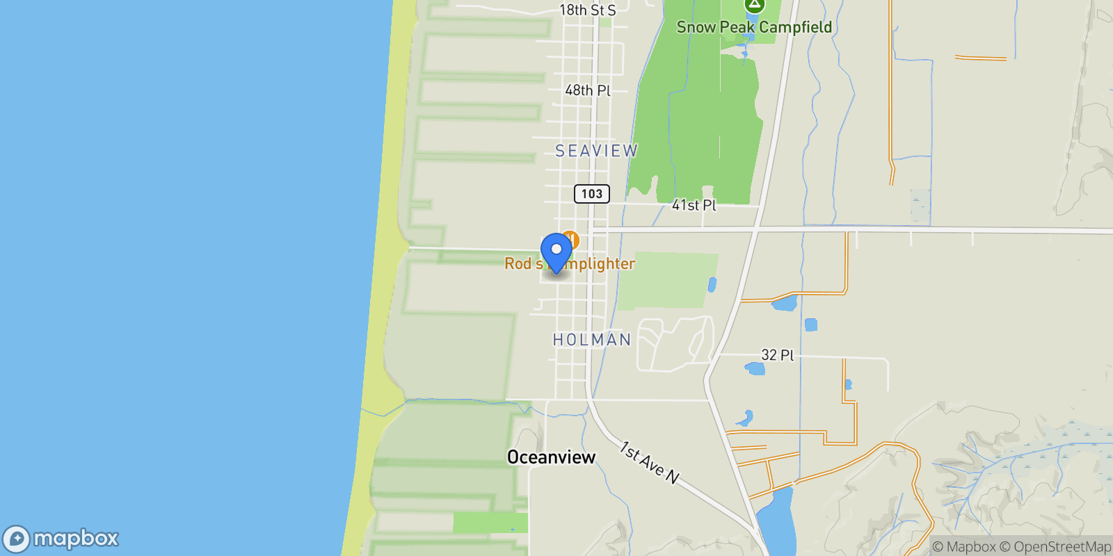 Map showing 1103 37th Place , Seaview, WA 98644, Seaview, Washington, United States.