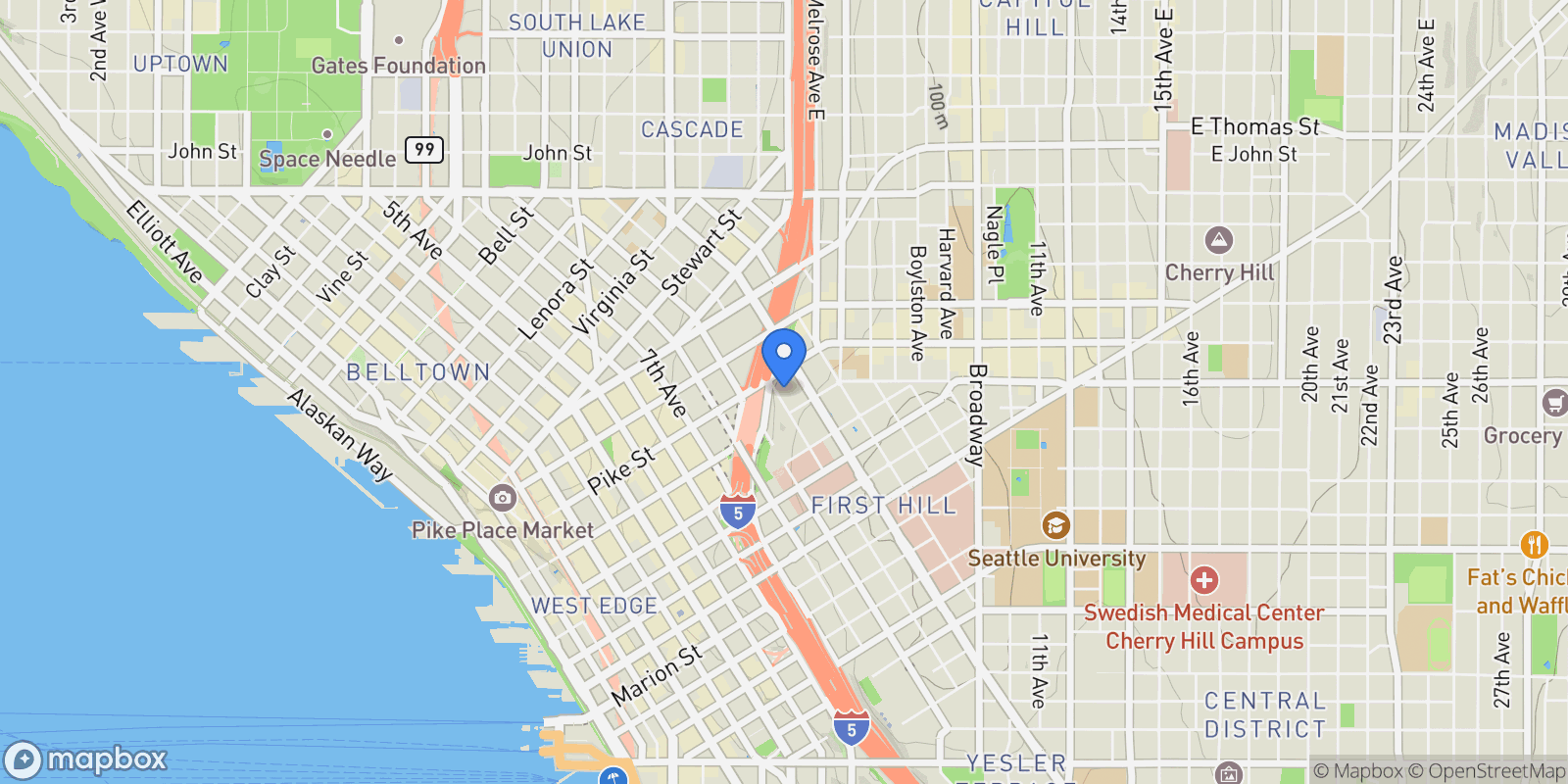 Map showing 1420 Terry Ave Unit #408 , Seattle, WA 98101, Seattle, Washington, United States.