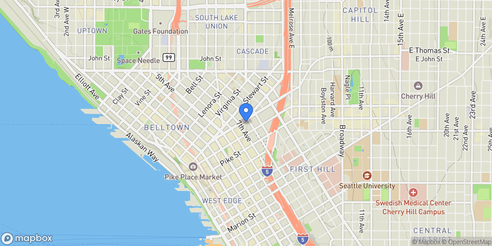 Map showing 737 Olive Wy Unit #2703 , Seattle, WA 98101, Seattle, Washington, United States.