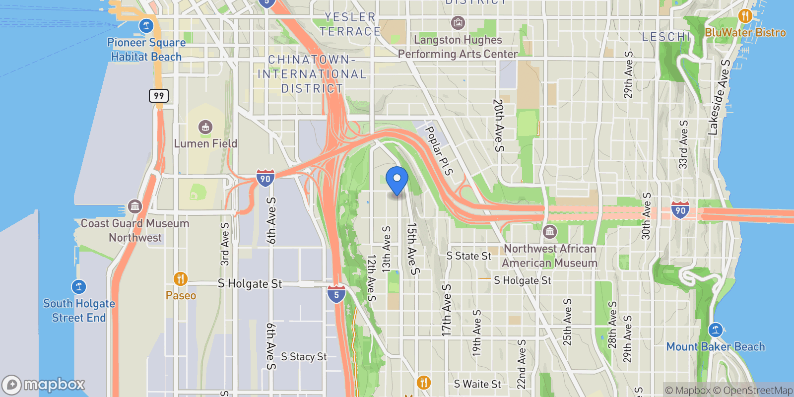 Map showing 1311 14th Ave S Unit #B , Seattle, WA 98144, Seattle, Washington, United States.