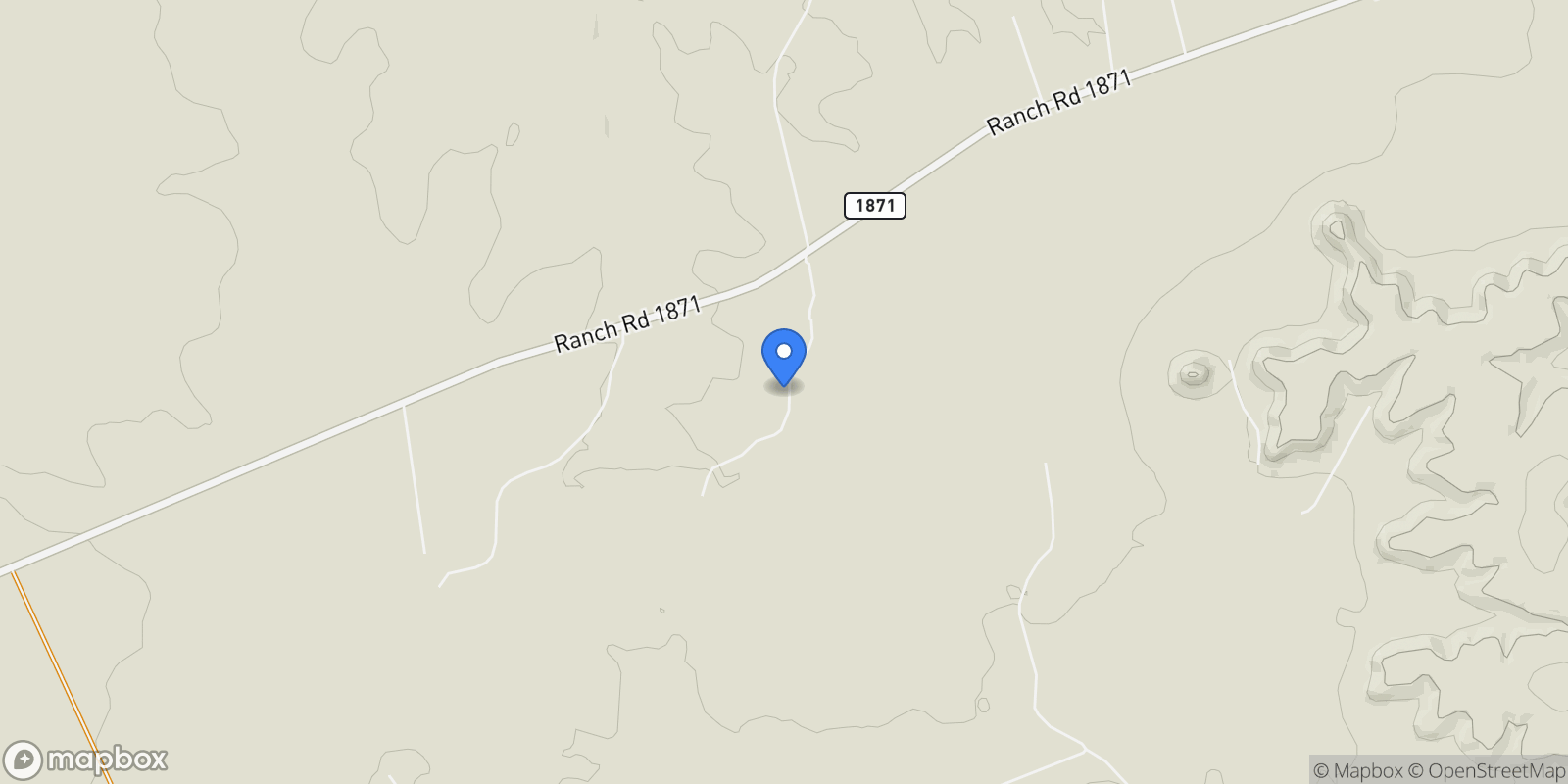 Map showing 19319 Ranch Road 1871, Mason, Texas, United States.