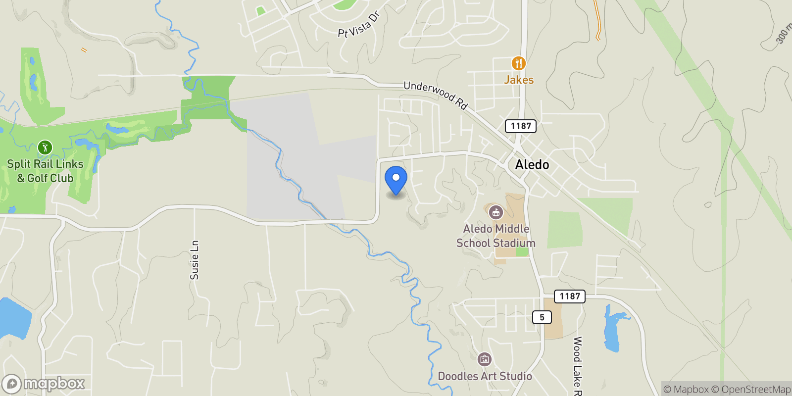 Map showing 819 Old Annetta Road, Aledo, Texas, United States.