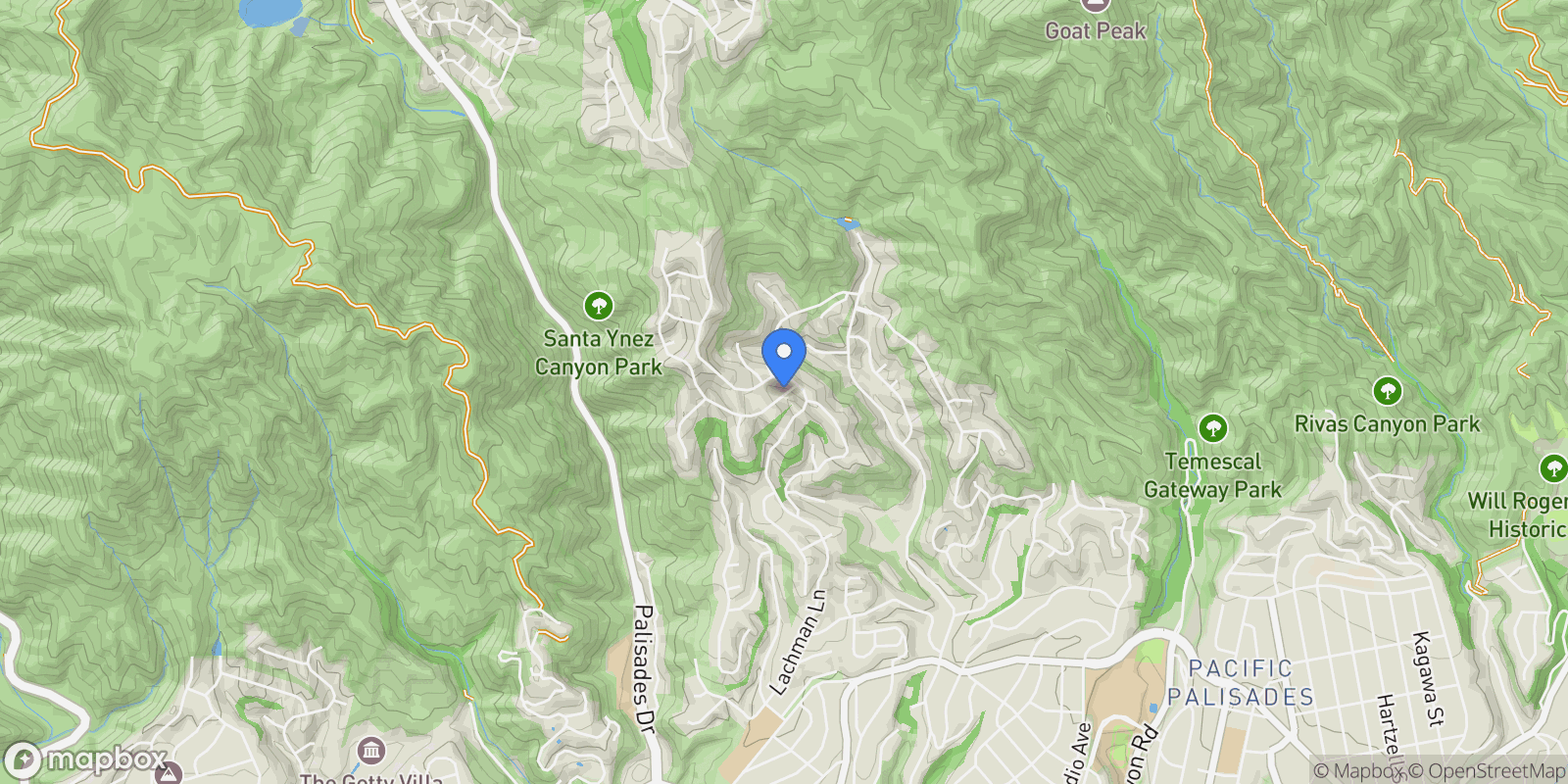 Map showing 16647 Charmel Lane, Los Angeles, California, United States.