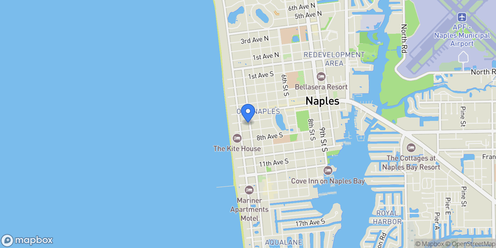 Map showing 640 2nd ST, #2, Naples, FL, 34102, USA, Naples, Florida, United States.