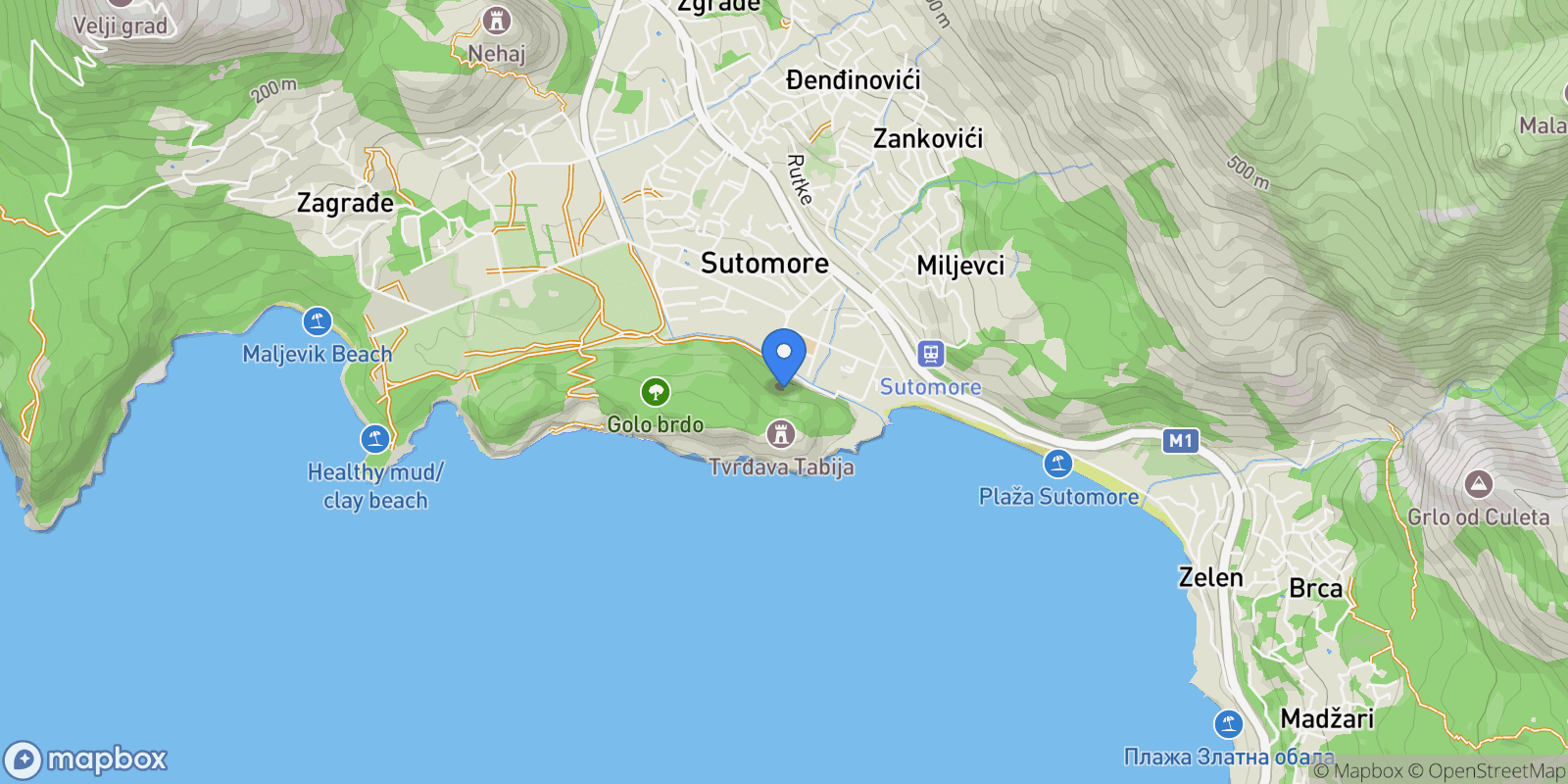 Map showing Bar, Sutomore, Bar Municipality, Montenegro.