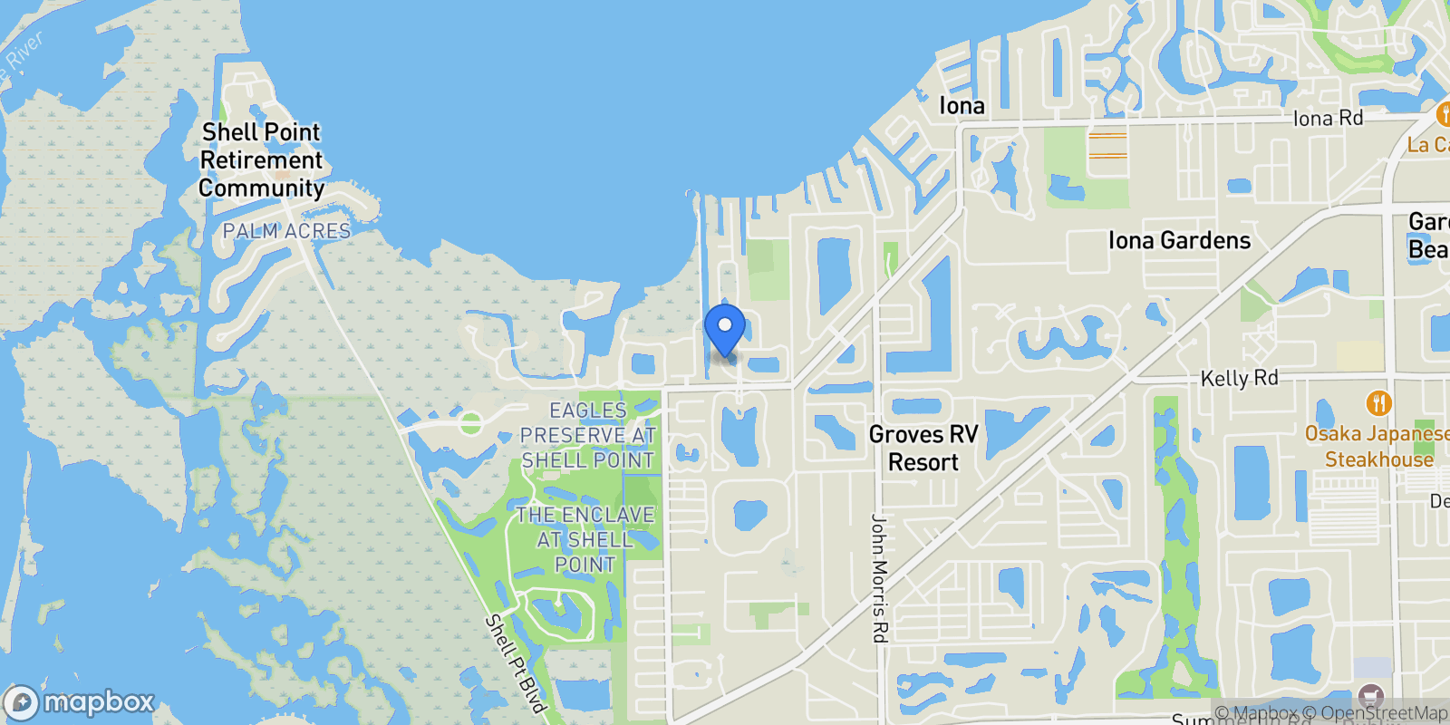 Map showing 15941 Catalpa Cove DR, Fort Myers, FL, 33908, USA, Fort Myers, Florida, United States.