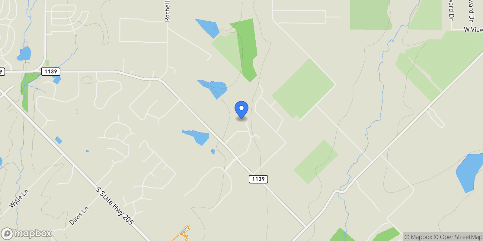 Map showing 1413 Artesia Lane, Heath, Texas, United States.
