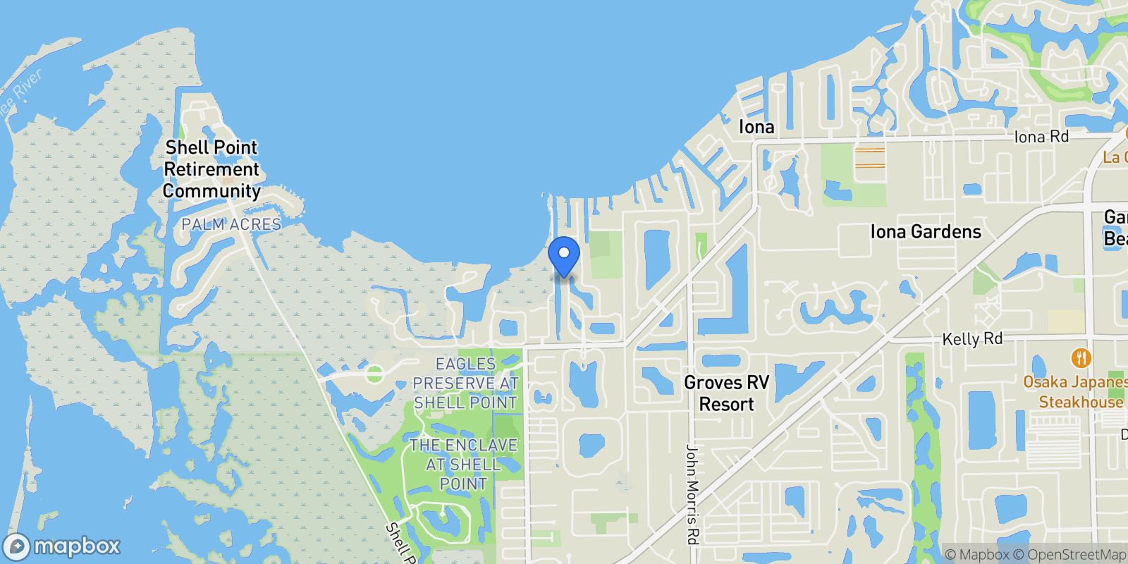 Map showing 15840 Catalpa Cove DR, Fort Myers, FL, 33908, USA, Fort Myers, Florida, United States.