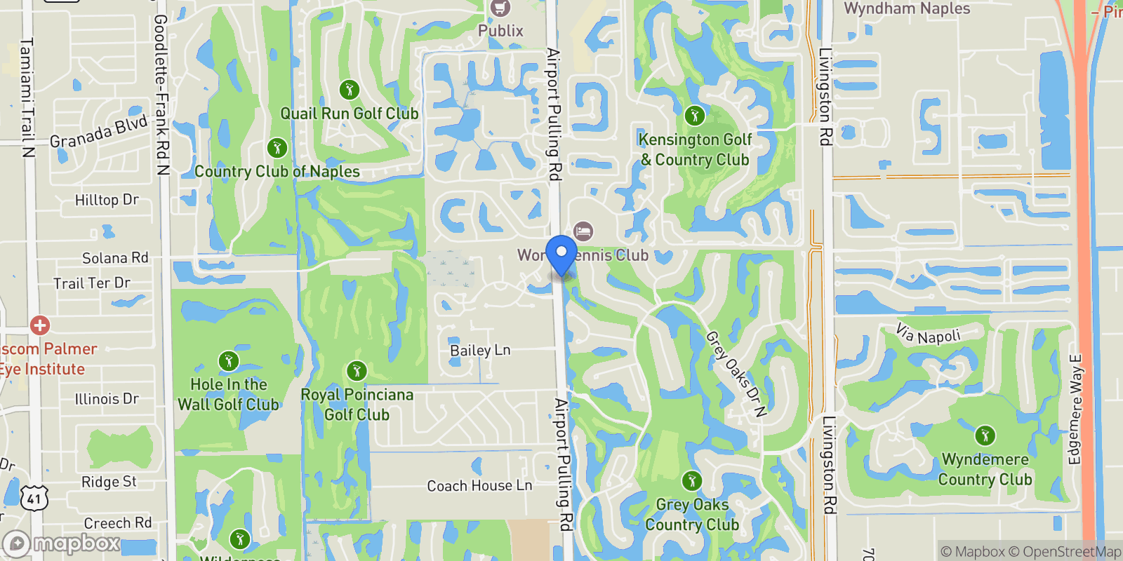 Map showing 2305 HARRIER, Naples, FL, 34105, USA, Naples, Florida, United States.