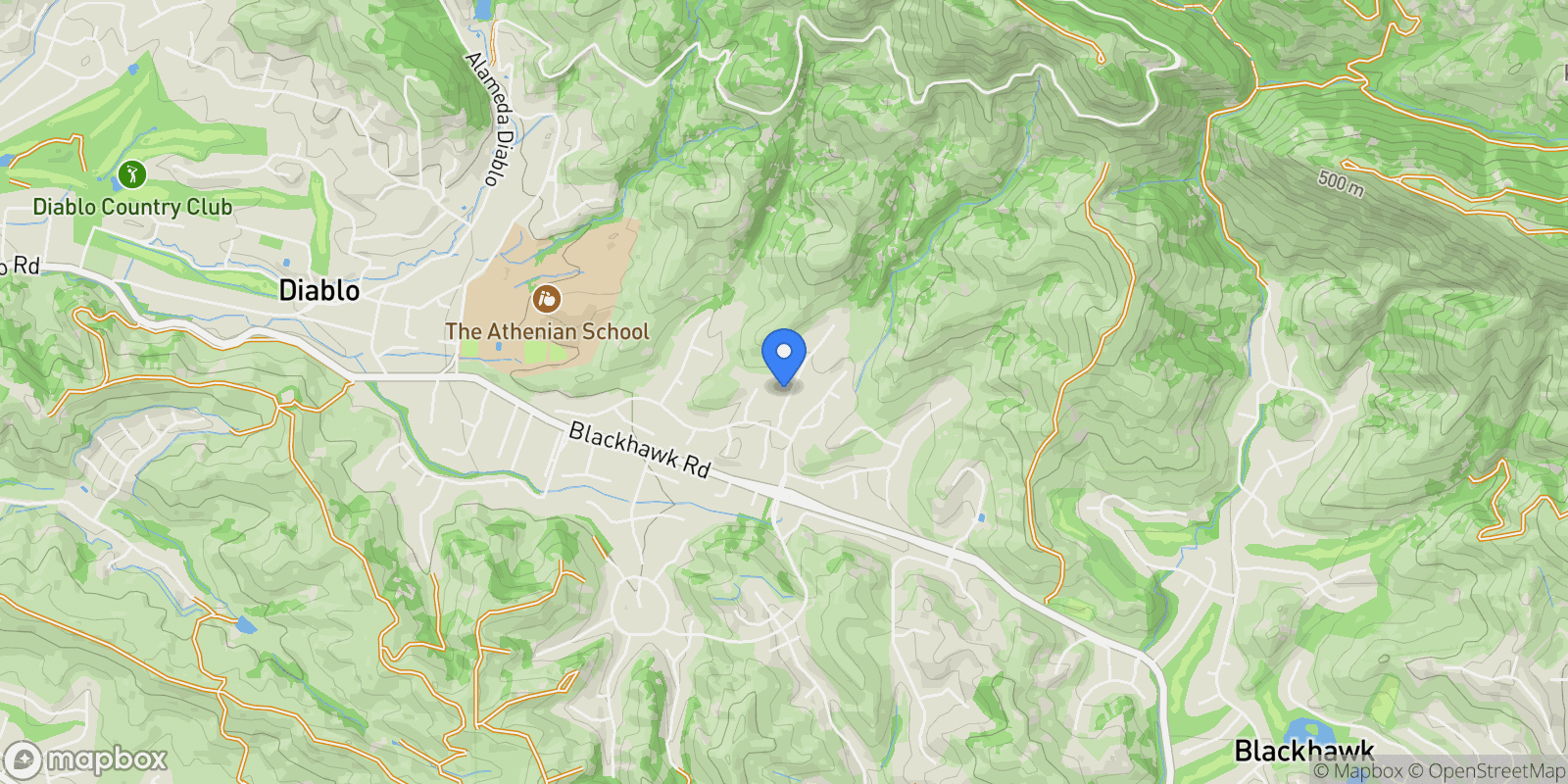 Map showing 2145 Deer Oak Way, Danville, California, United States.