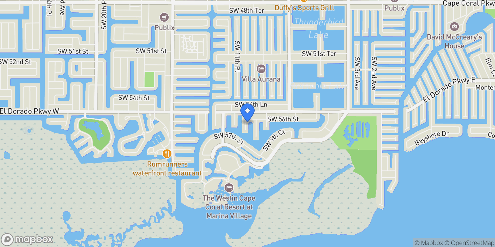 Map showing 5603 SW 11th AVE, Cape Coral, FL, 33914, USA, Cape Coral, Florida, United States.