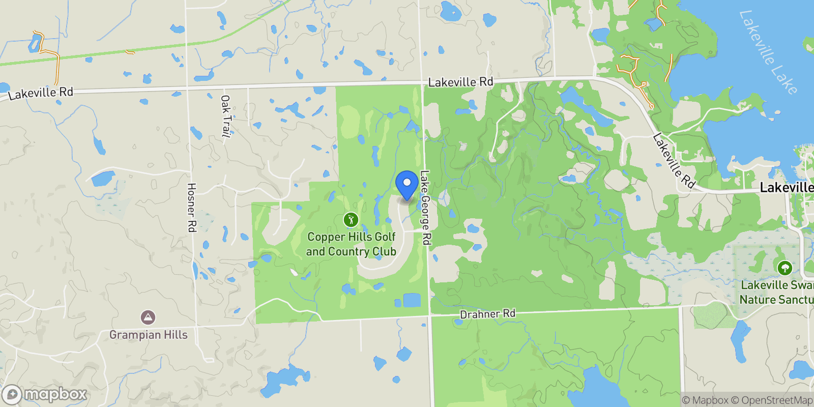 Map showing 1933 Shane Ct, Lakeville, Michigan, United States.