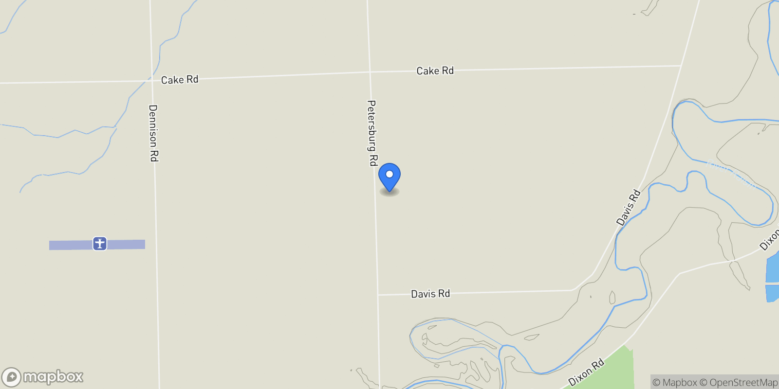 Map showing 1930 Petersburg Road, Dundee, Michigan, United States.
