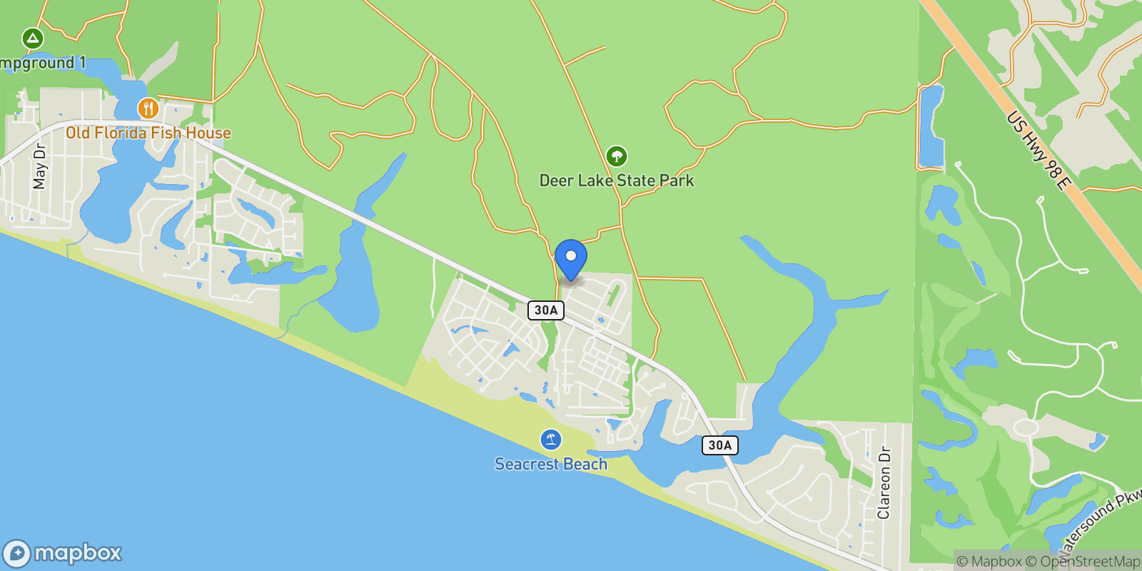 Map showing 197 Milestone Drive Unit# C, Inlet Beach, FL 32461, Watersound, Florida, United States.