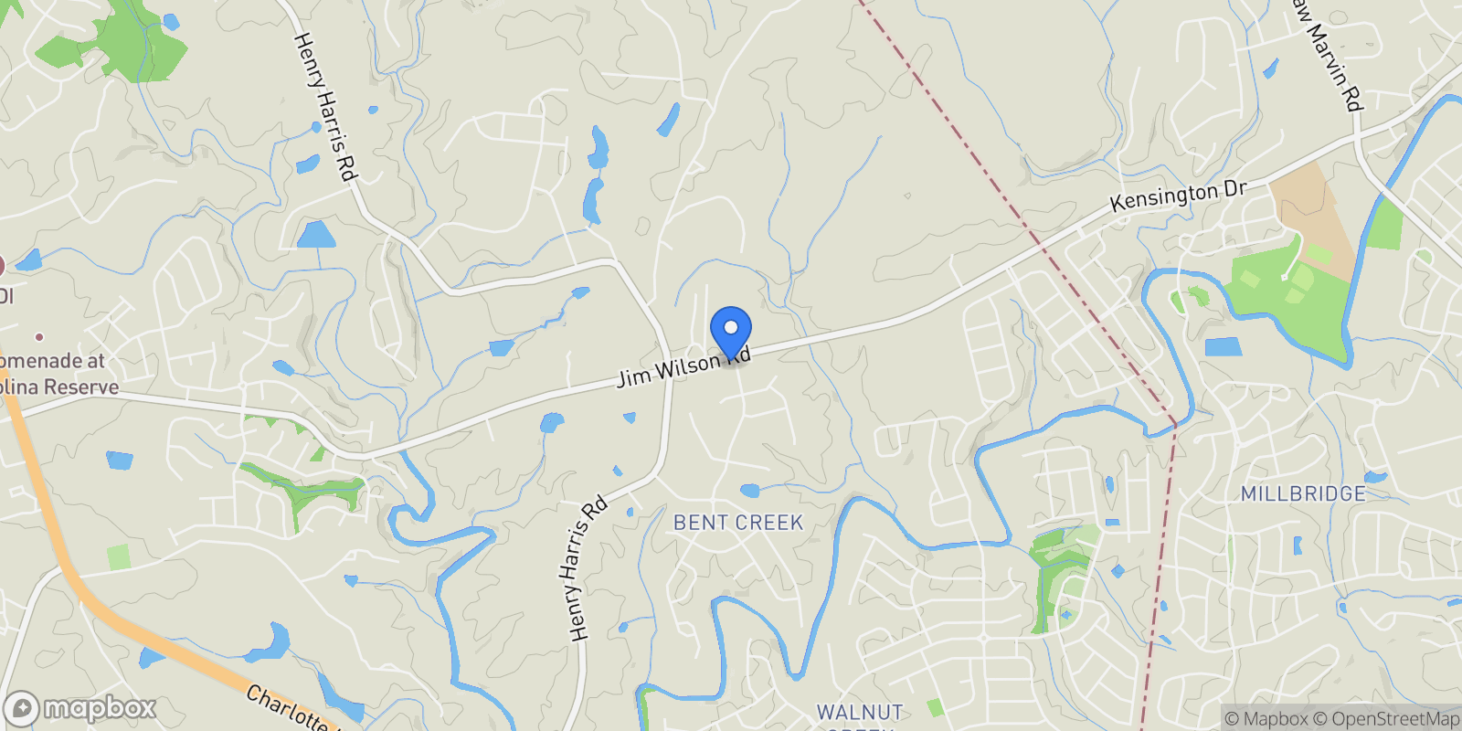 Map showing 1035 Chippenham Avenue, Indian Land, South Carolina, United States.