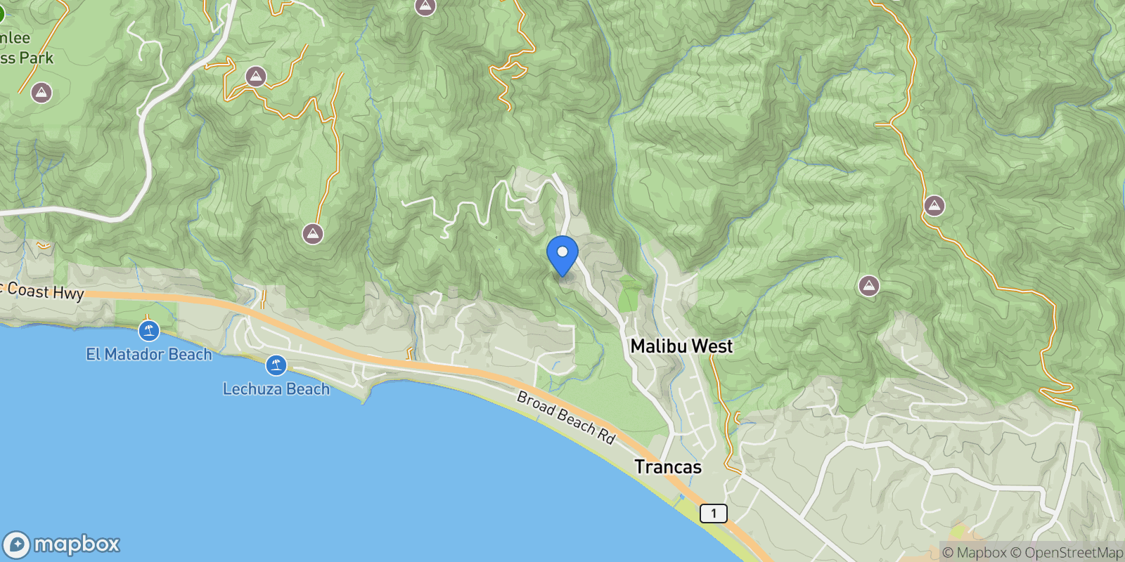 Map showing 5941 Trancas Canyon Road, Malibu, CA 90265, Malibu, California, United States.