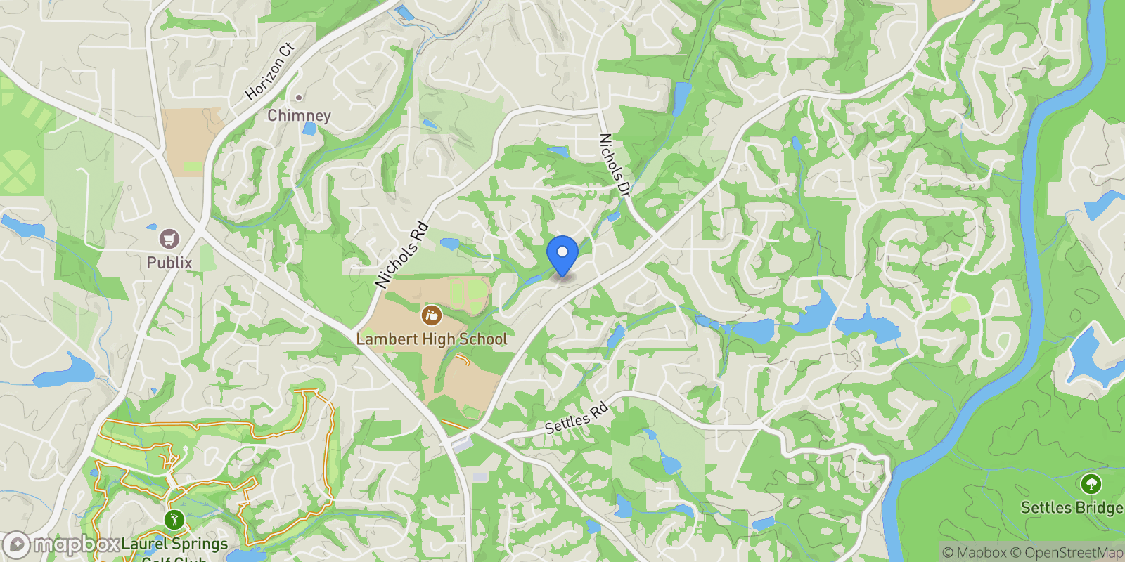 Map showing 1565 Bramble Bush Way, Suwanee, GA 30024, Suwanee, Georgia, United States.