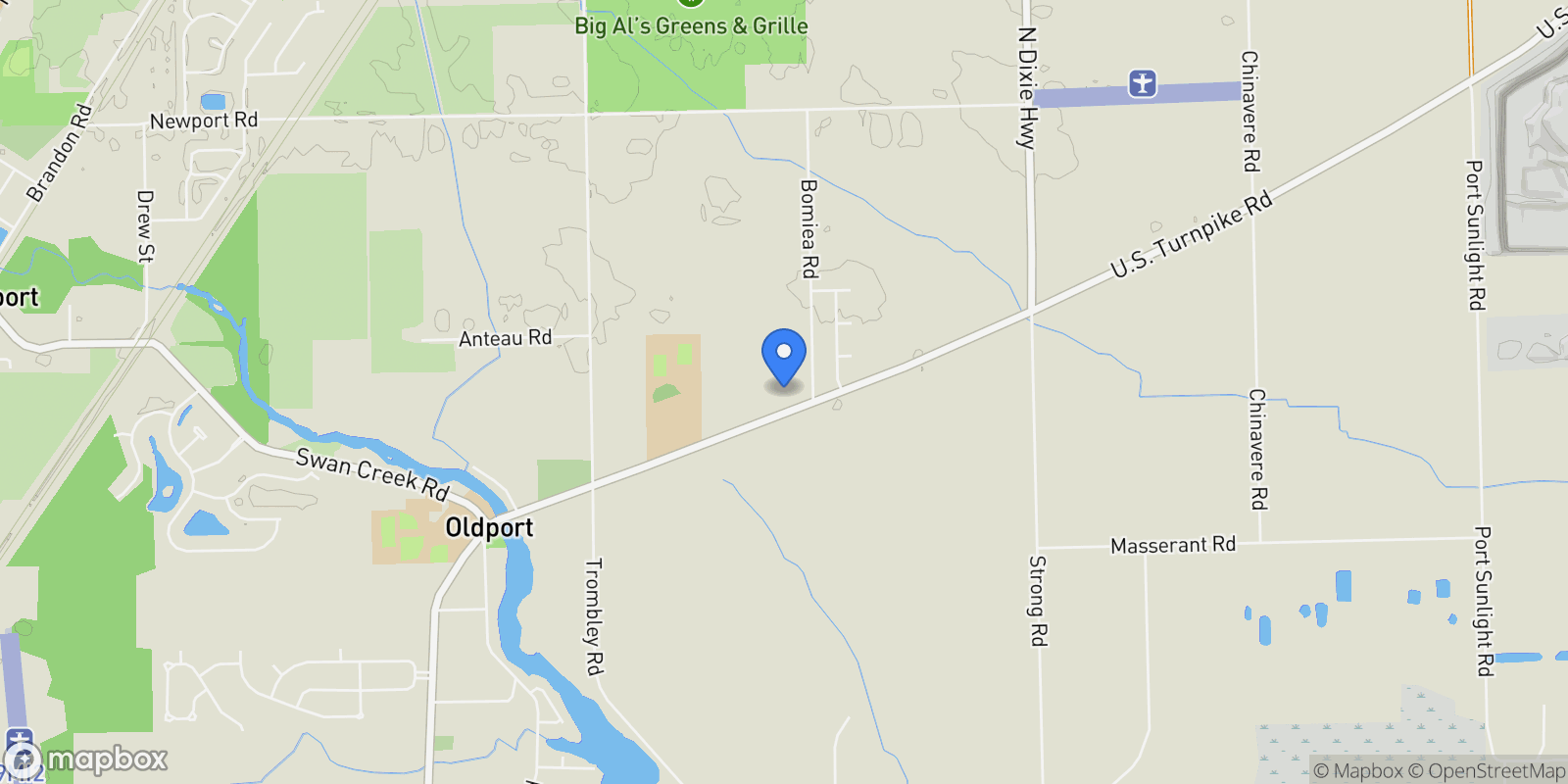 Map showing 8349 Dixie Highway, Ira Township, MI 48023, 48166, Michigan, United States.