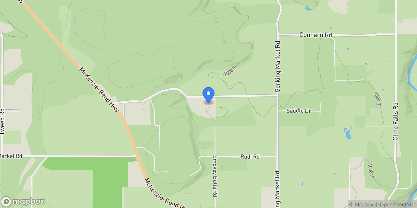 Map showing 19375 Dayton Road , Bend, OR 97703, Bend, Oregon, United States.