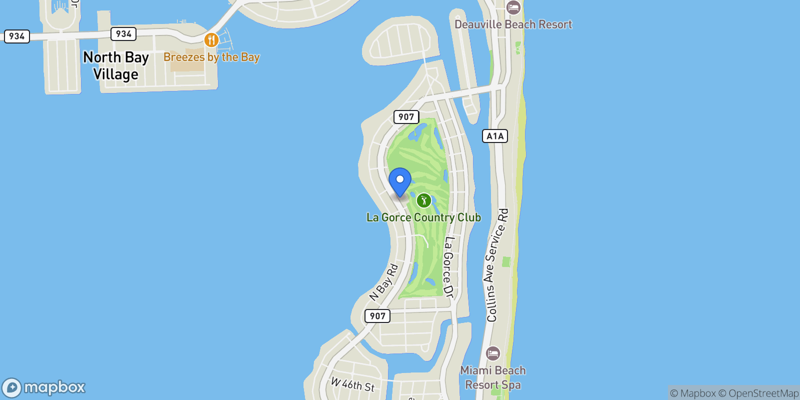 Map showing 5621 Alton Rd, Miami Beach, Florida, United States.