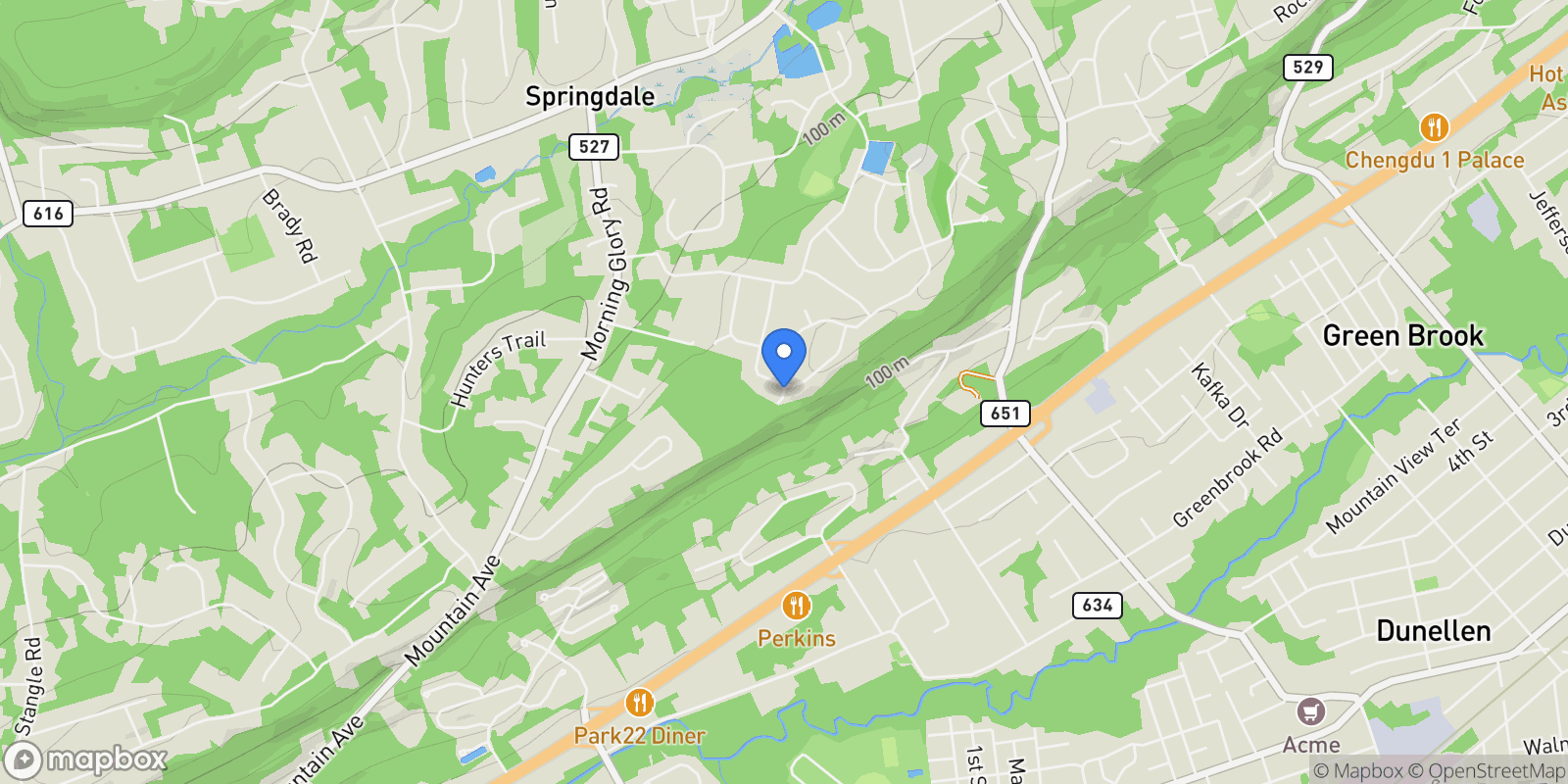 Map showing 8 Juniper Pointe Trail, Green Brook Twp., NJ, 08812, USA, Green Brook Township, New Jersey, United States.