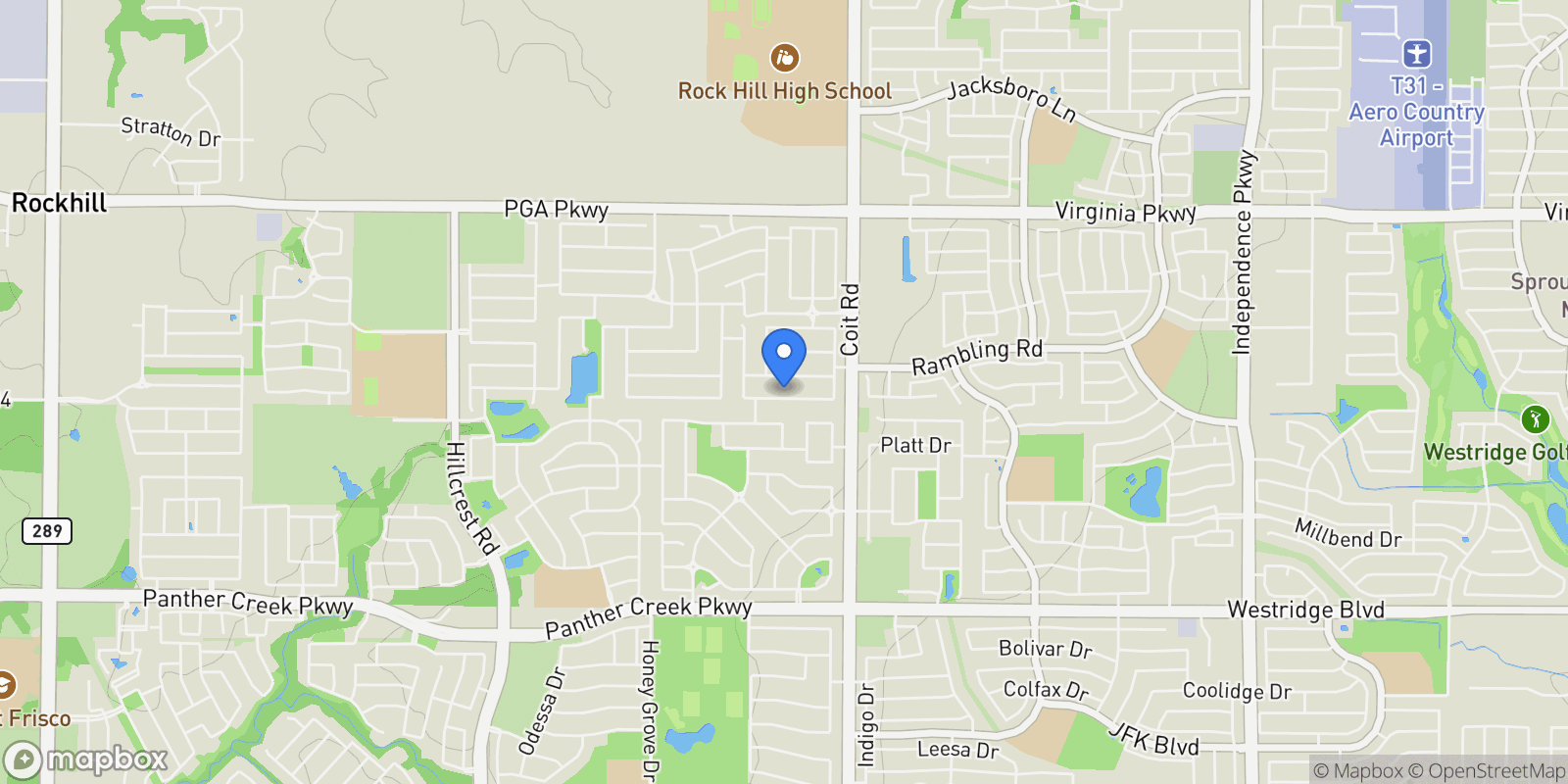 Map showing 12412 Cottage Lane, Frisco, TX 75035, Frisco, Texas, United States.