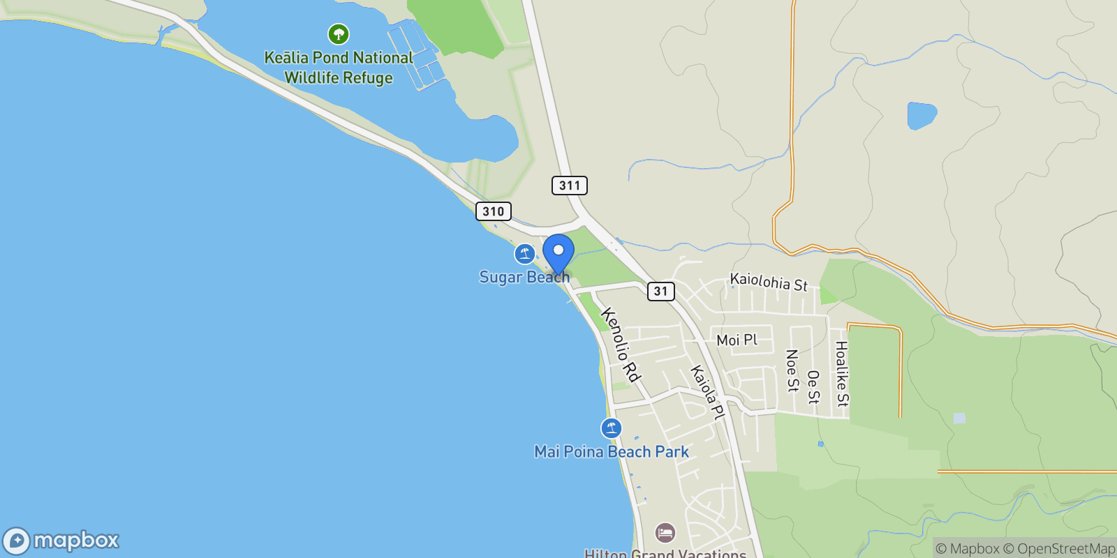 Map showing 36 S. Kihei Road #603 Kihei Beach Condominium, Kihei, HI 96753, Kihei, Hawaii, United States.