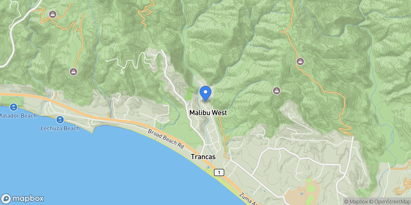 Map showing 30604 Sicomoro Drive, Malibu, California, United States.