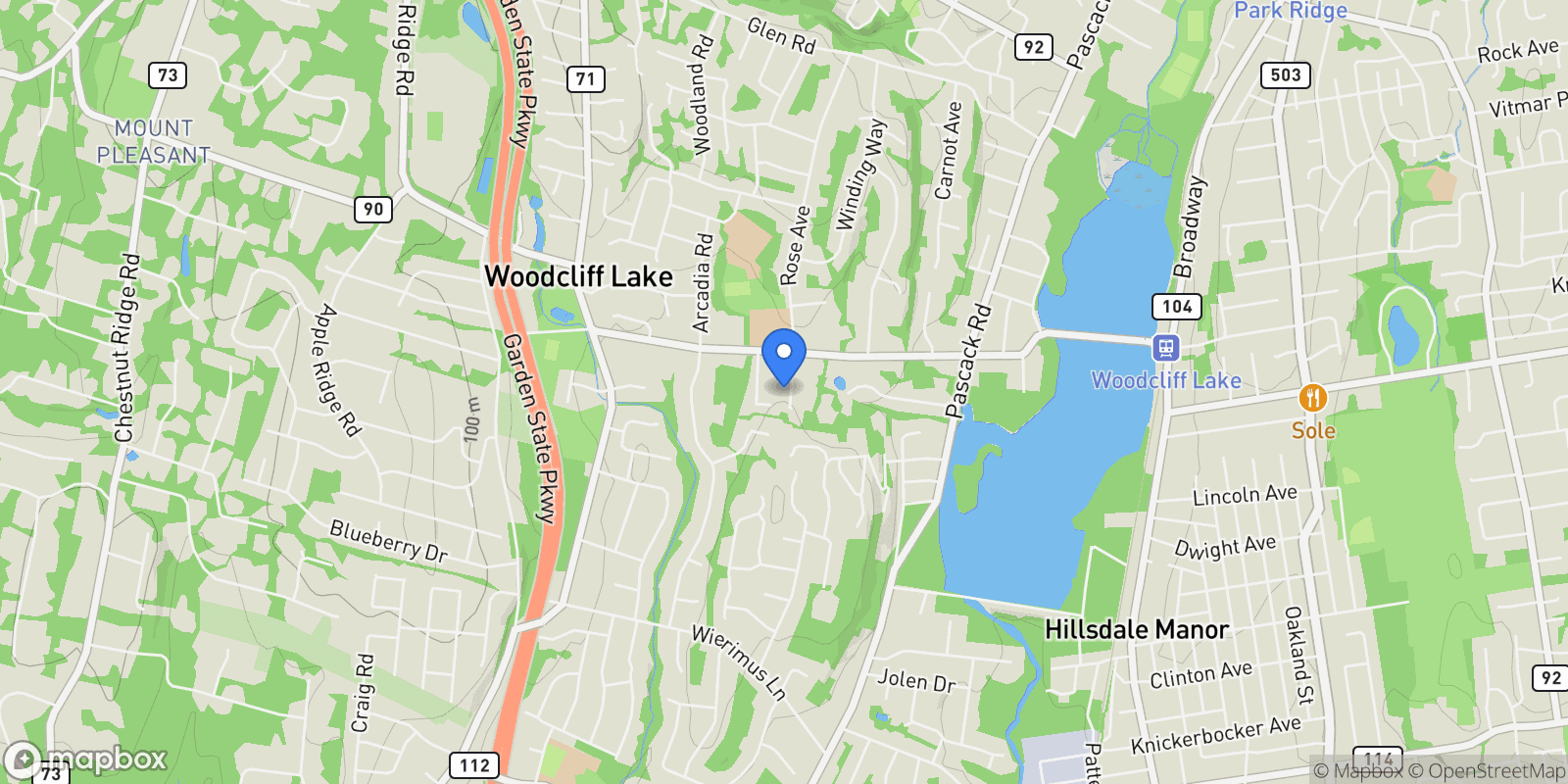Map showing 26 Daniel Court, Woodcliff Lake, NJ 07677, Woodcliff Lake, New Jersey, United States.