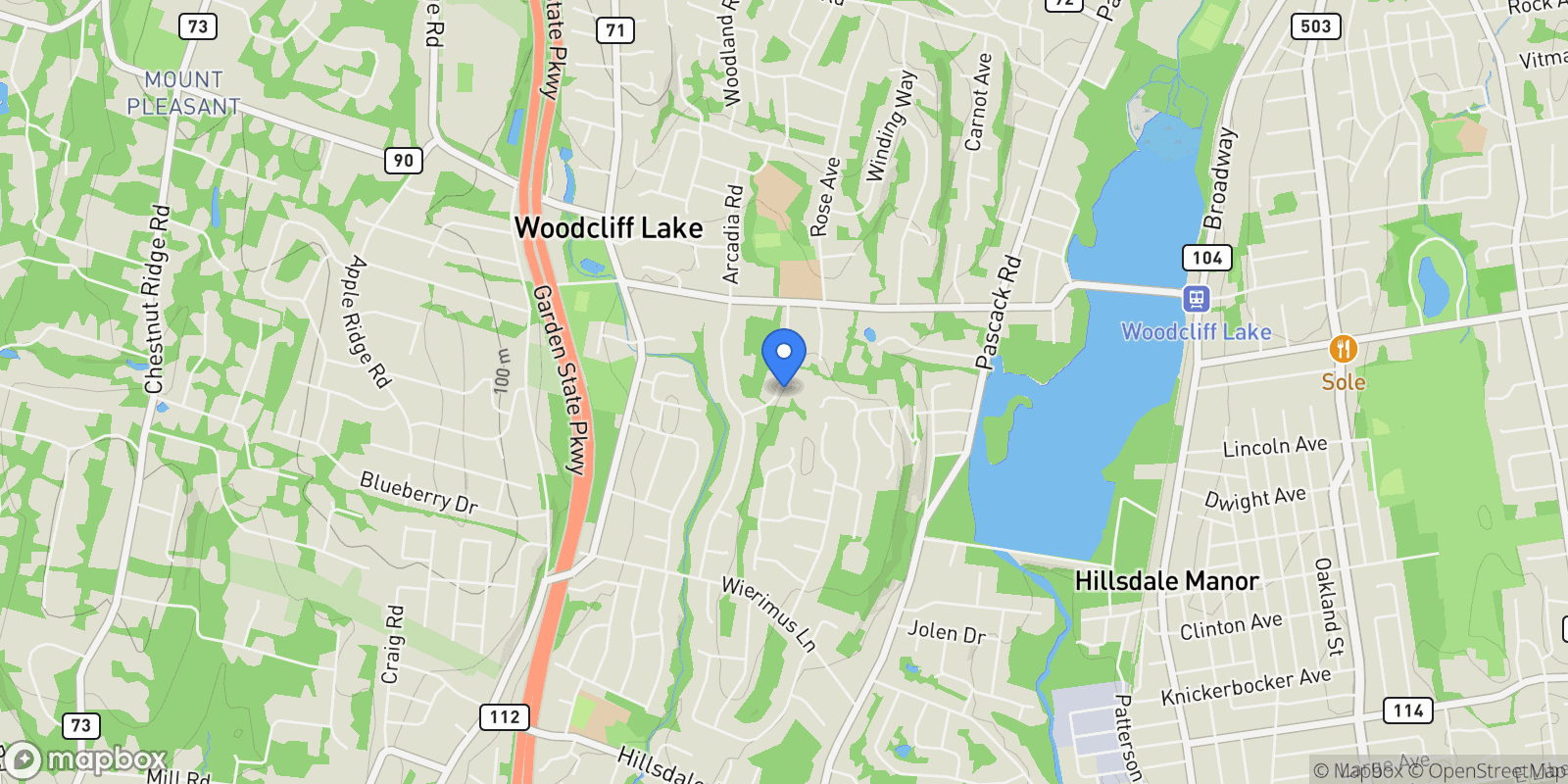 Map showing 117 Van Riper Lane, Woodcliff Lake, NJ 07677, Woodcliff Lake, New Jersey, United States.