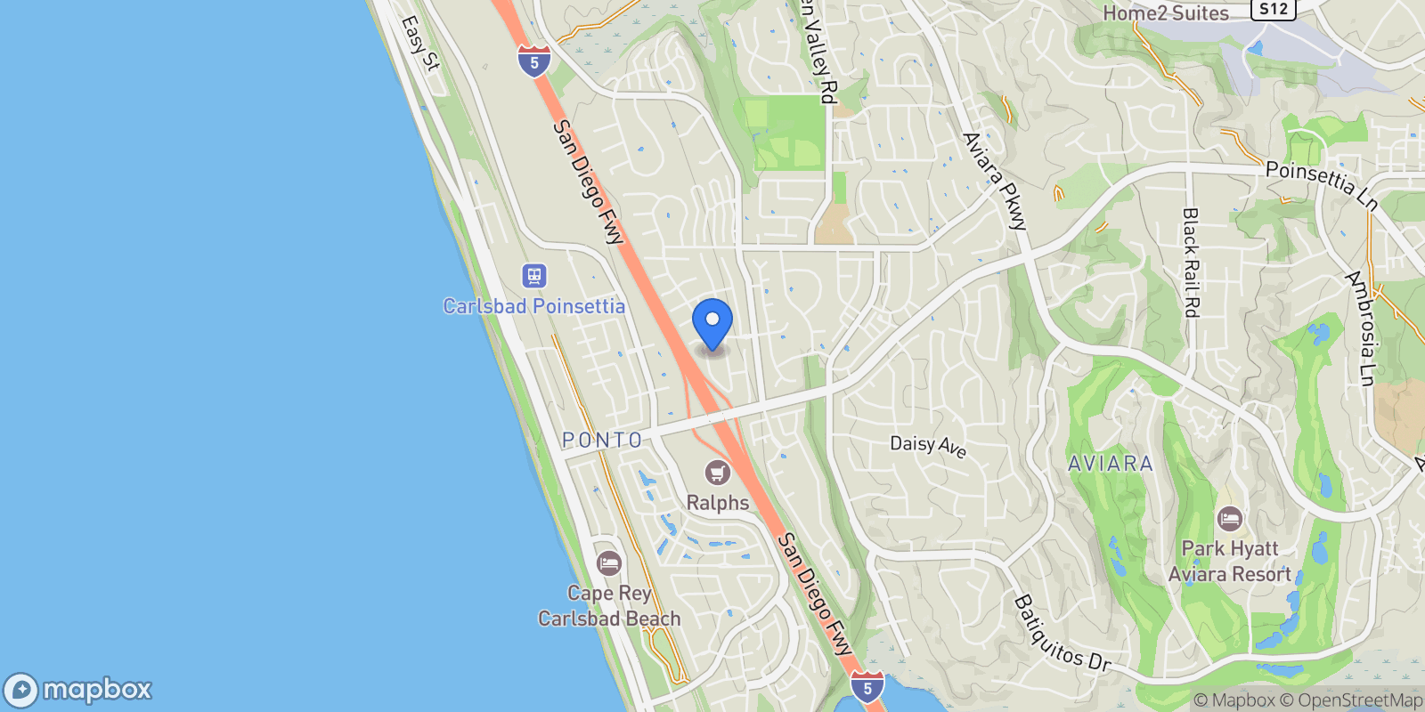 Map showing 6936 Quiet Cove Drive, Carlsbad, California, United States.
