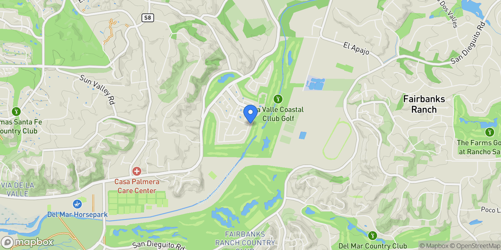 Map showing 4035 Avenida Brisa, Rancho Santa Fe, California, United States.