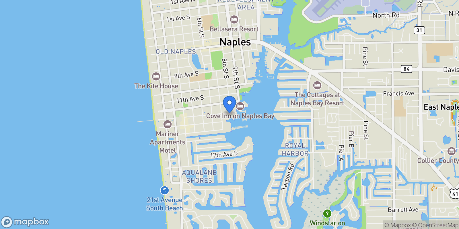 Map showing Naples, FL, 34102, USA, Naples, Florida, United States.