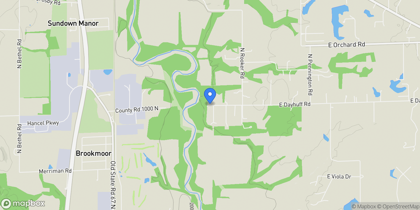 Map showing 0 Dayhuff Road E, Mooresville, IN 46158, Mooresville, Indiana, United States.