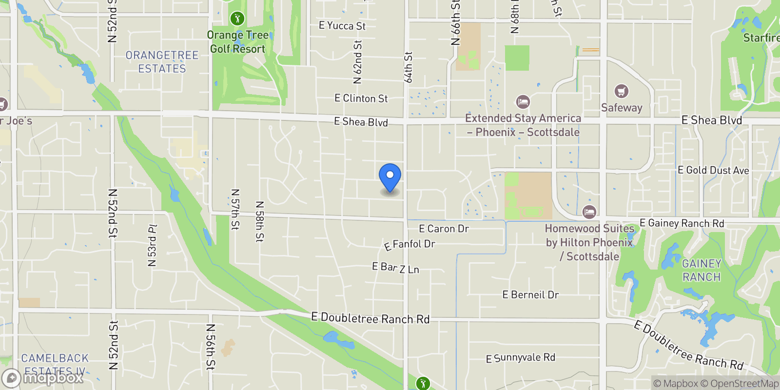 Map showing 6322 E Turquoise Avenue , Paradise Valley, AZ 85253, Paradise Valley, Arizona, United States.