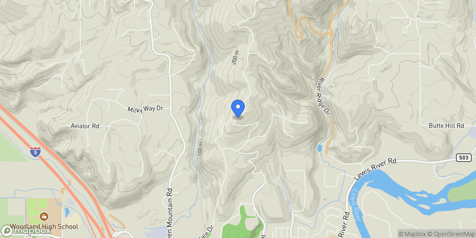Map showing 444 SOMMERSET RD, Woodland, WA 98674, Woodland, Washington, United States.