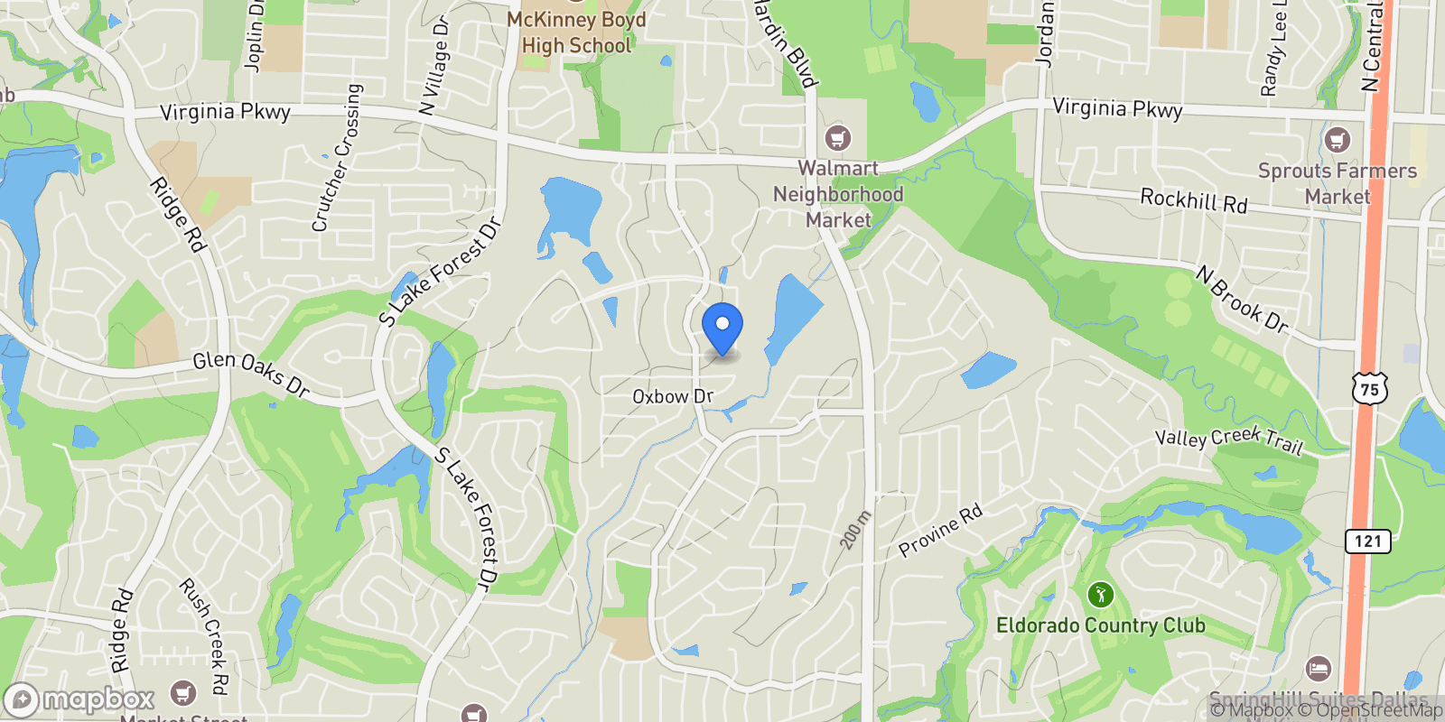 Map showing 4009 Muscovy Drive, McKinney, Texas, United States.