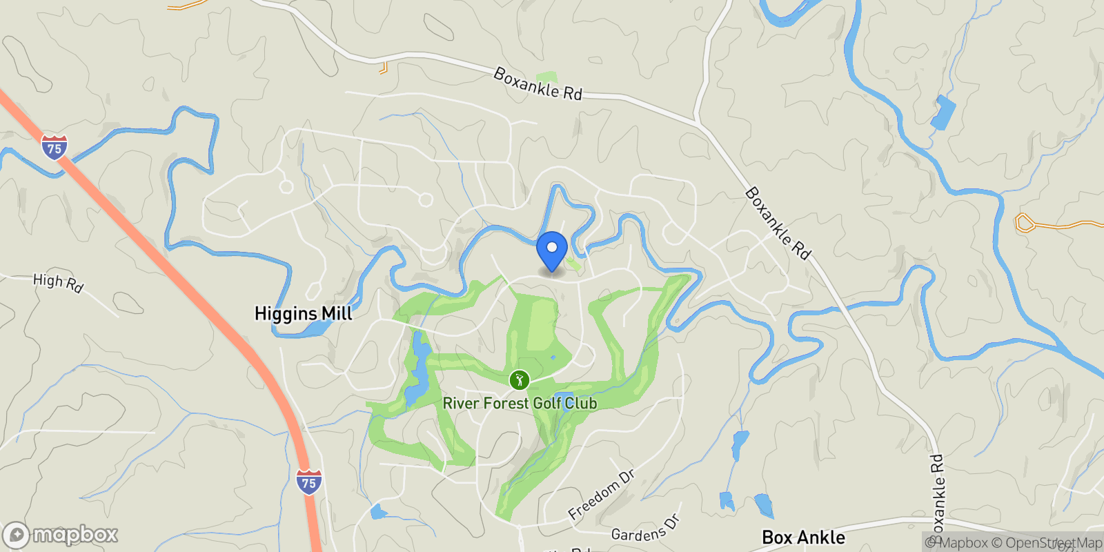 Map showing Forsyth, Georgia, United States.