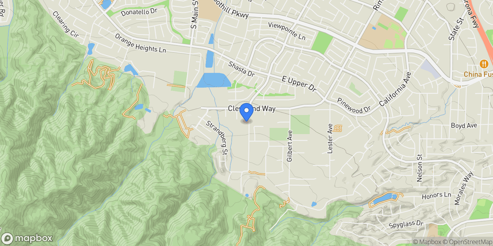 Map showing 4034 Crown Ranch, Corona, CA 92881, Corona, California, United States.