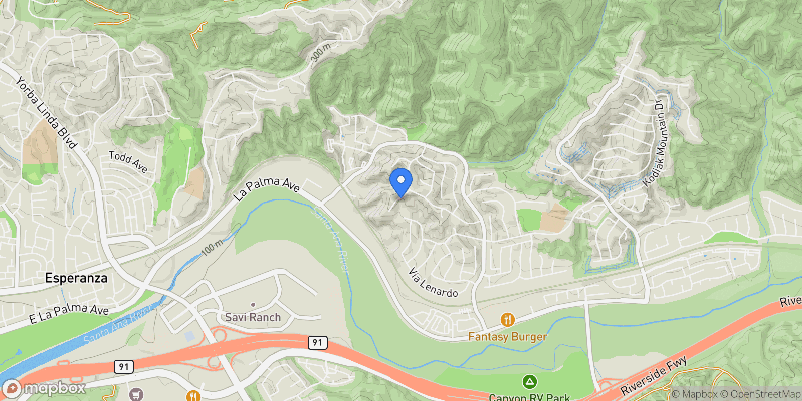 Map showing 5350 Avenida De Michelle, Yorba Linda, California, United States.