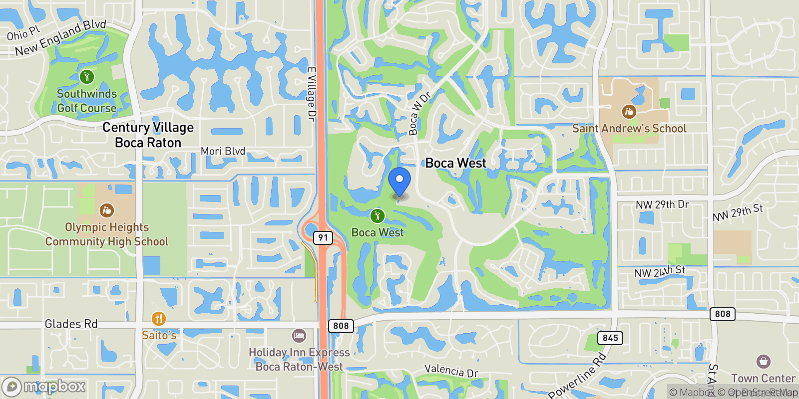Map showing 20155 Boca West Drive C504, Boca Raton, Florida, United States.