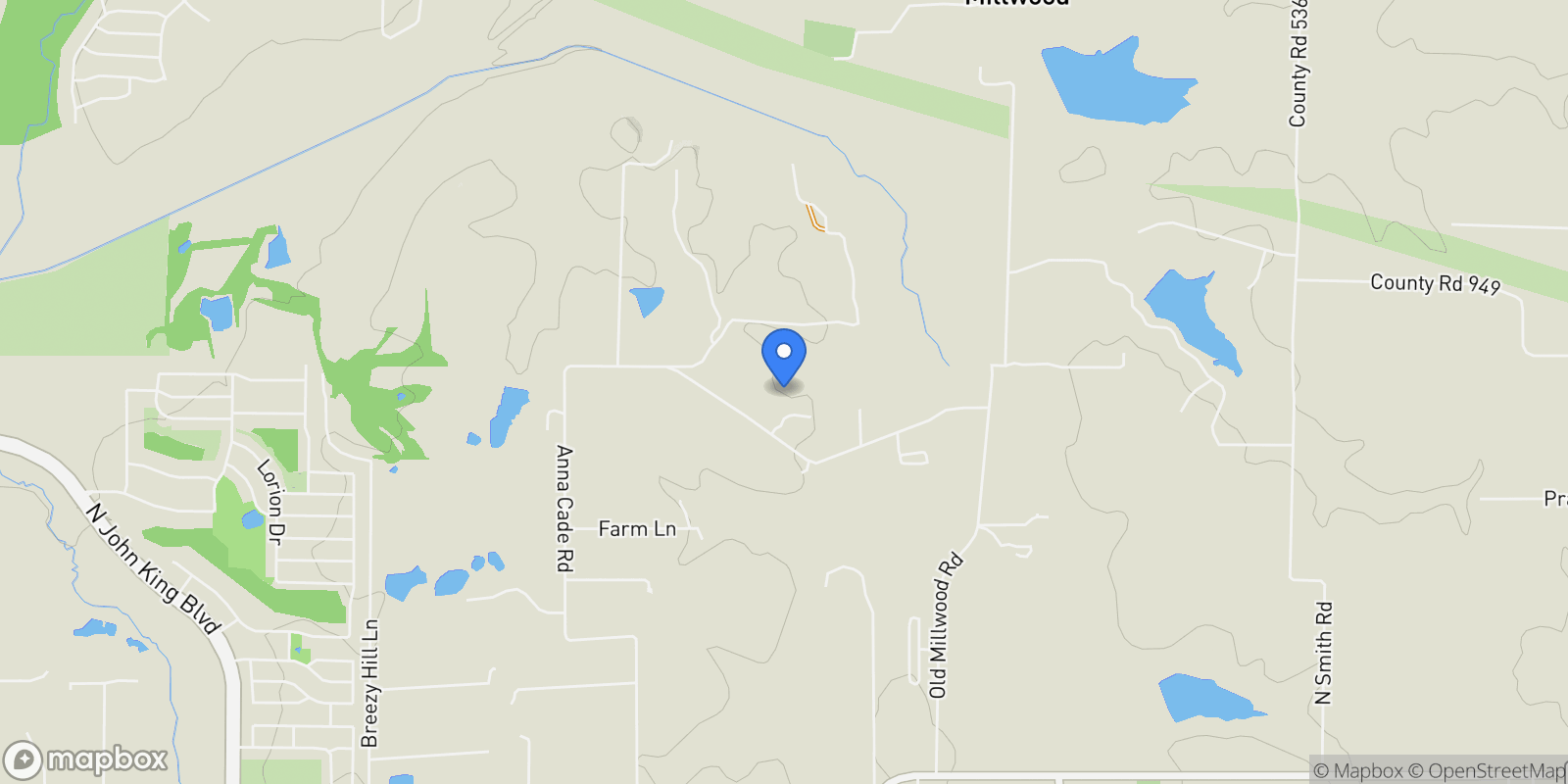 Map showing 174 Shady Creek Lane, Rockwall, Texas, United States.