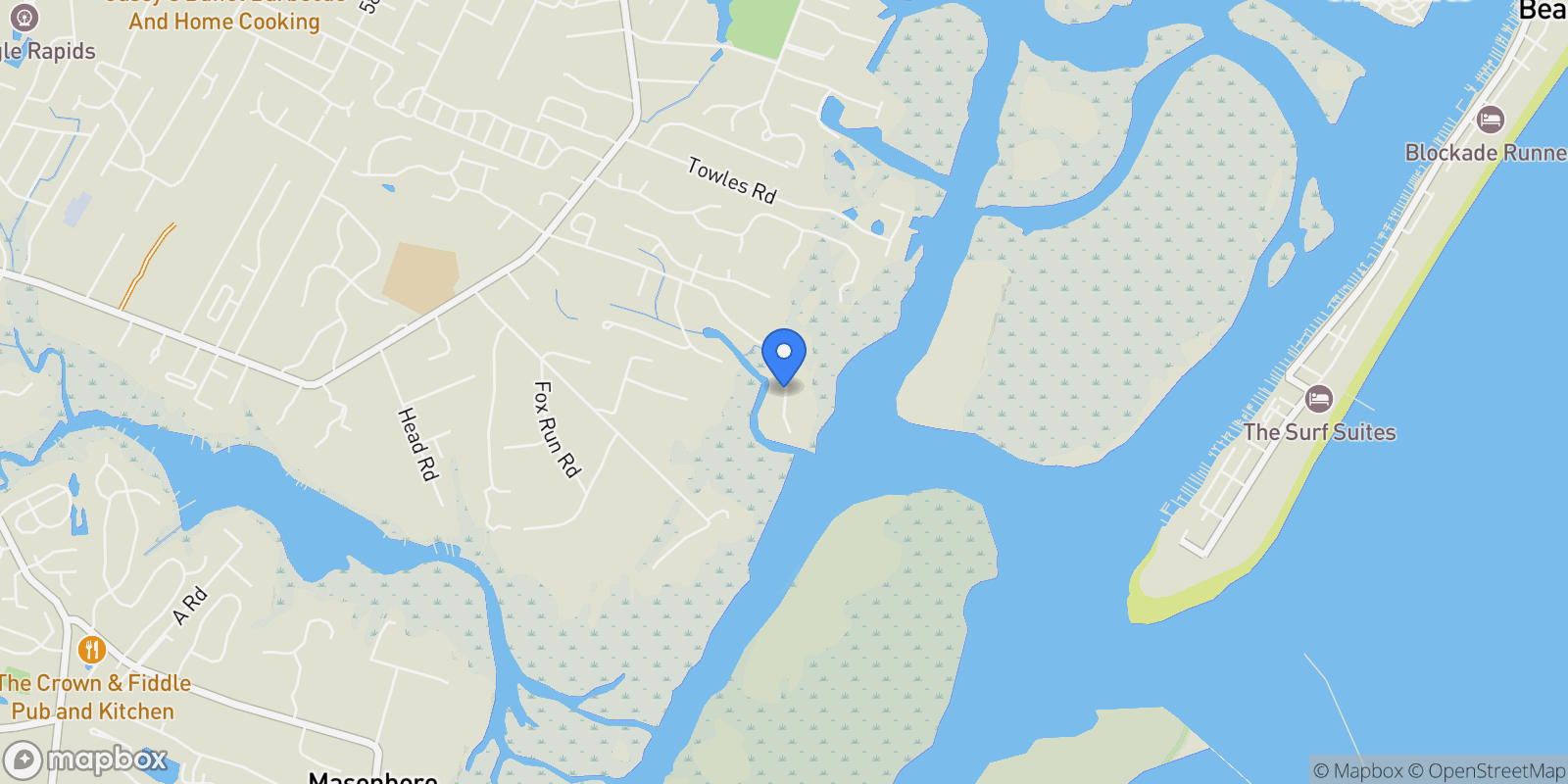 Map showing 808 Inlet View Drive, Wilmington, NC 28409, Porters Neck, North Carolina, United States.